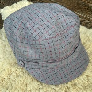 deLux grey checked hat